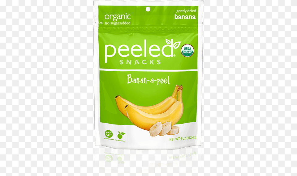 Peeled Snacks Banan A Peel 4oz Peeled Snacks Organic Mango, Banana, Food, Fruit, Plant Png Image