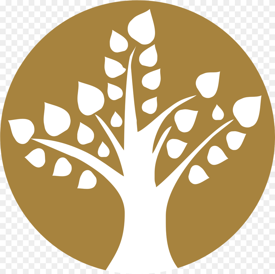 Peepal Tree Logo Symbol Of Peepal Tree, Leaf, Plant, Gold Png