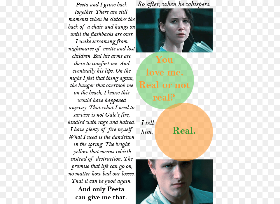 Peeta Mellark And Katniss Everdeen Images Everlark Brochure, Adult, Publication, Poster, Person Free Transparent Png