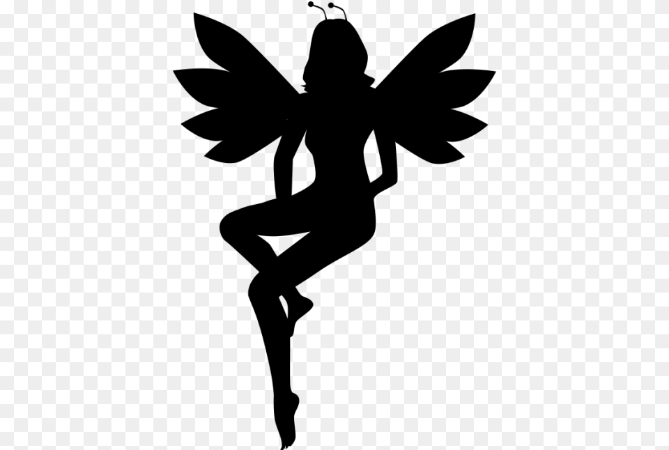 Peeter Paan Silhouette Fairy Fairy Vector, Gray Png Image