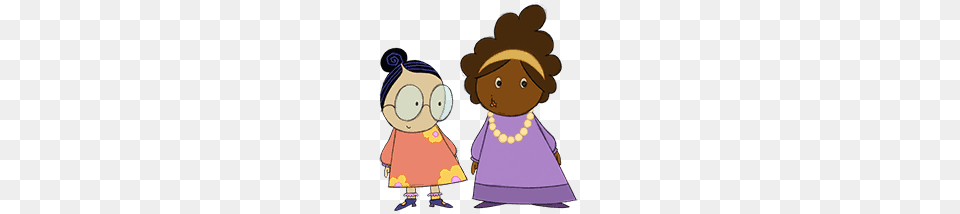 Peg Cat Neighbours Viv And Connie, Baby, Person, Accessories, Necklace Png