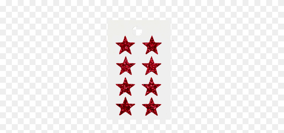 Pegable Mini Star Glitter Stickers Red Pcs Per Sheet, Star Symbol, Symbol Free Transparent Png