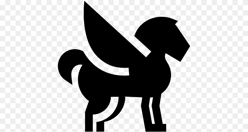 Pegasus, People, Person, Silhouette, Stencil Png