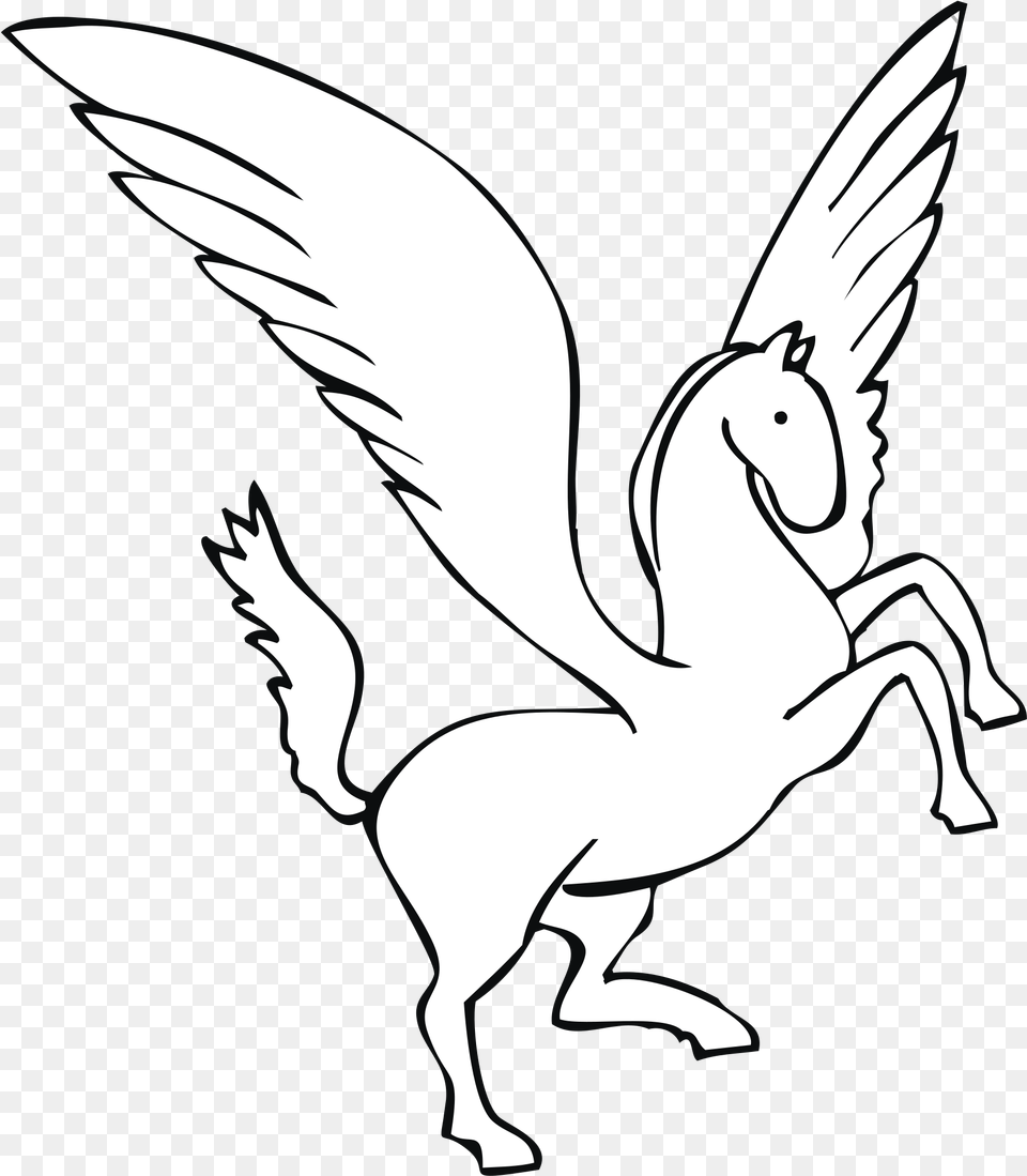 Pegasus Air Logo Transparent Svg Mythical Creature, Stencil, Silhouette Png Image