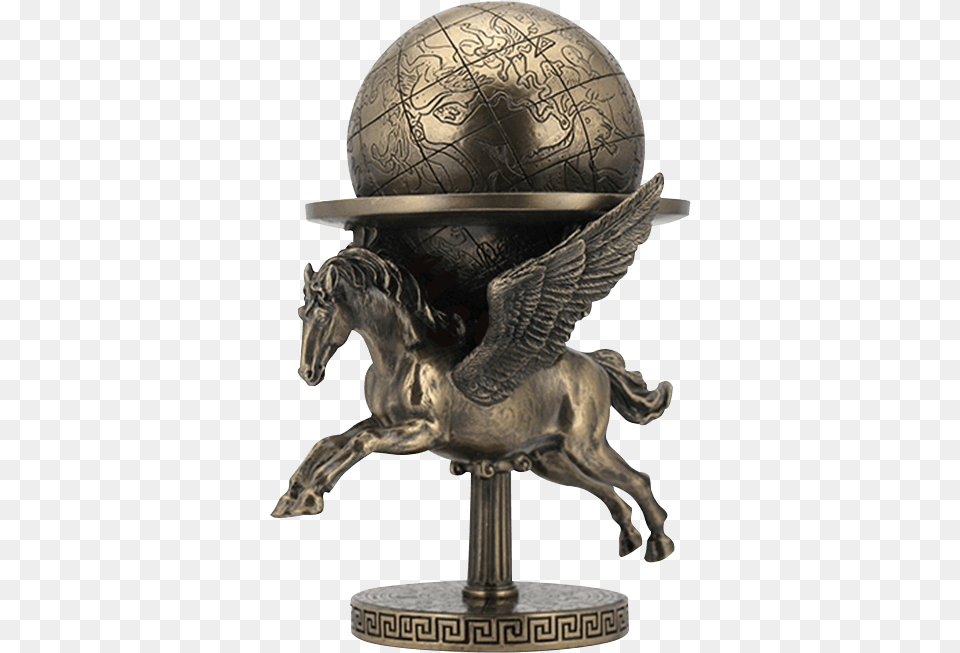Pegasus Carrying The World Statue Pegasus, Bronze, Astronomy, Outer Space, Planet Free Png Download