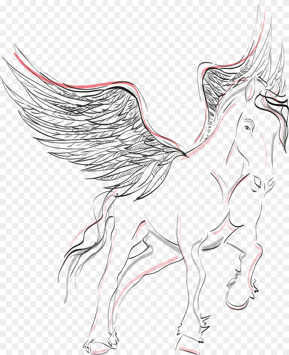 Pegasus Clipart, Art, Person, Drawing Free Png Download