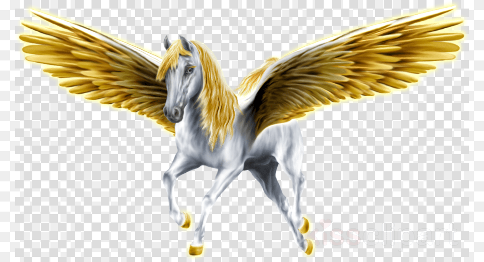 Pegasus Gif Clipart Pegasus Unicorn Gold Unicorn, Animal, Horse, Mammal, Wildlife Free Png Download