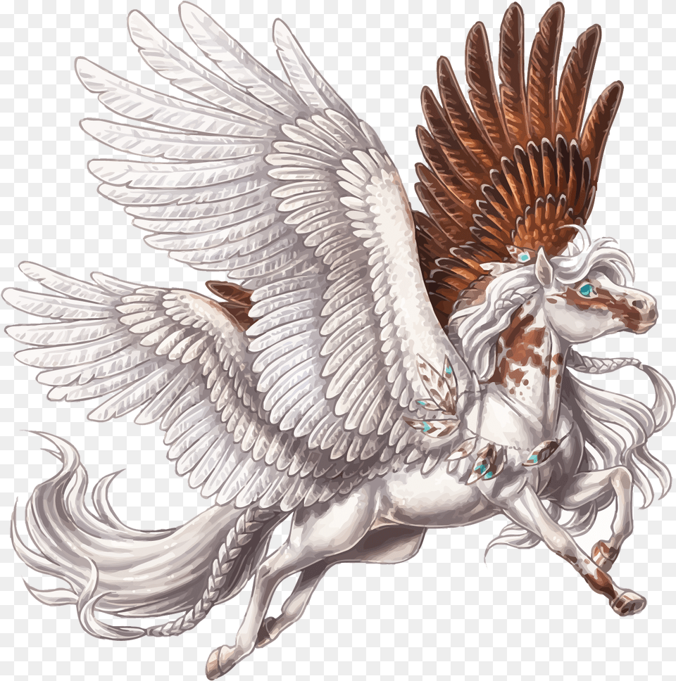 Pegasus High Quality Illustration, Animal, Bird Png Image