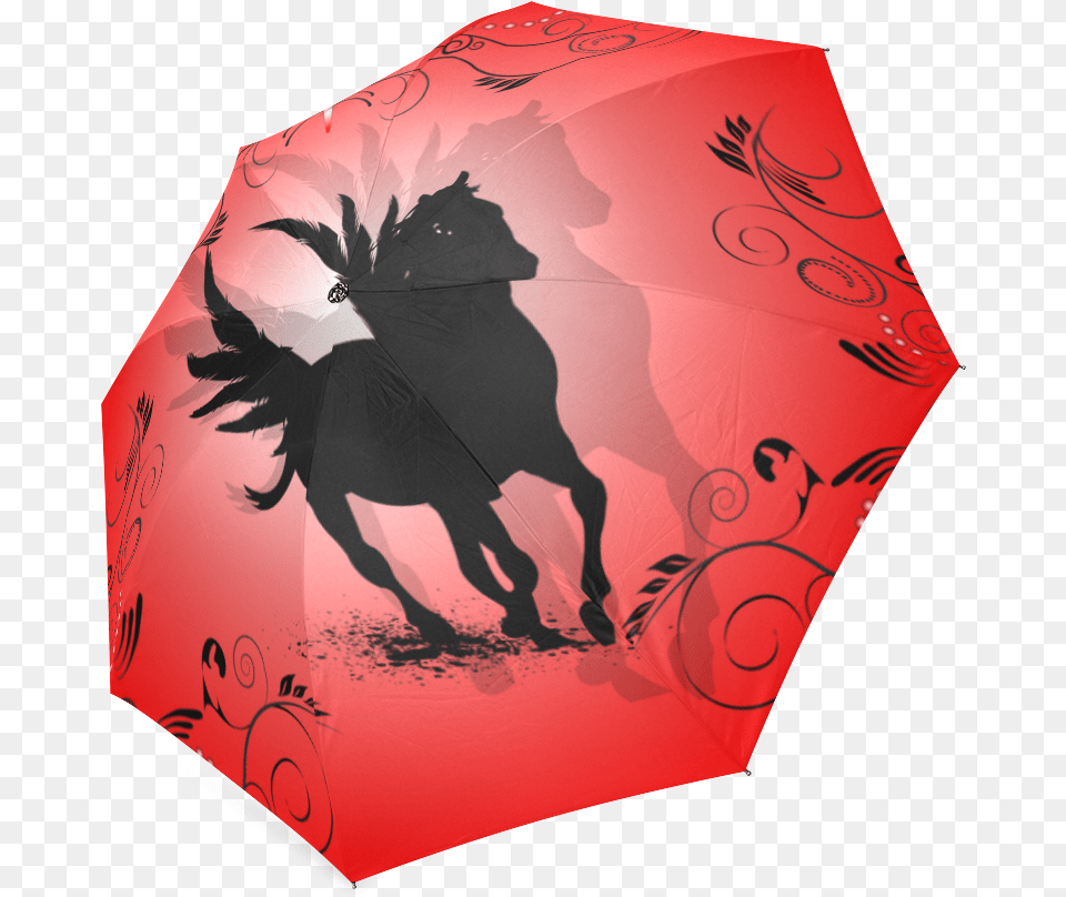 Pegasus Silhouette Foldable Umbrella Illustration, Canopy Free Png Download