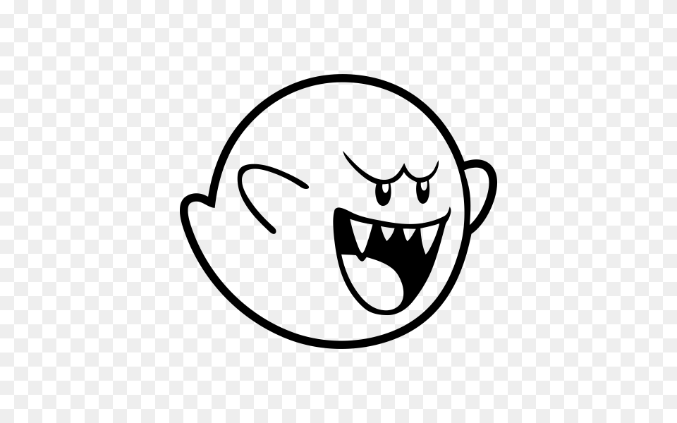 Pegatina Fantasma Boo, Stencil, Logo, Face, Head Free Transparent Png