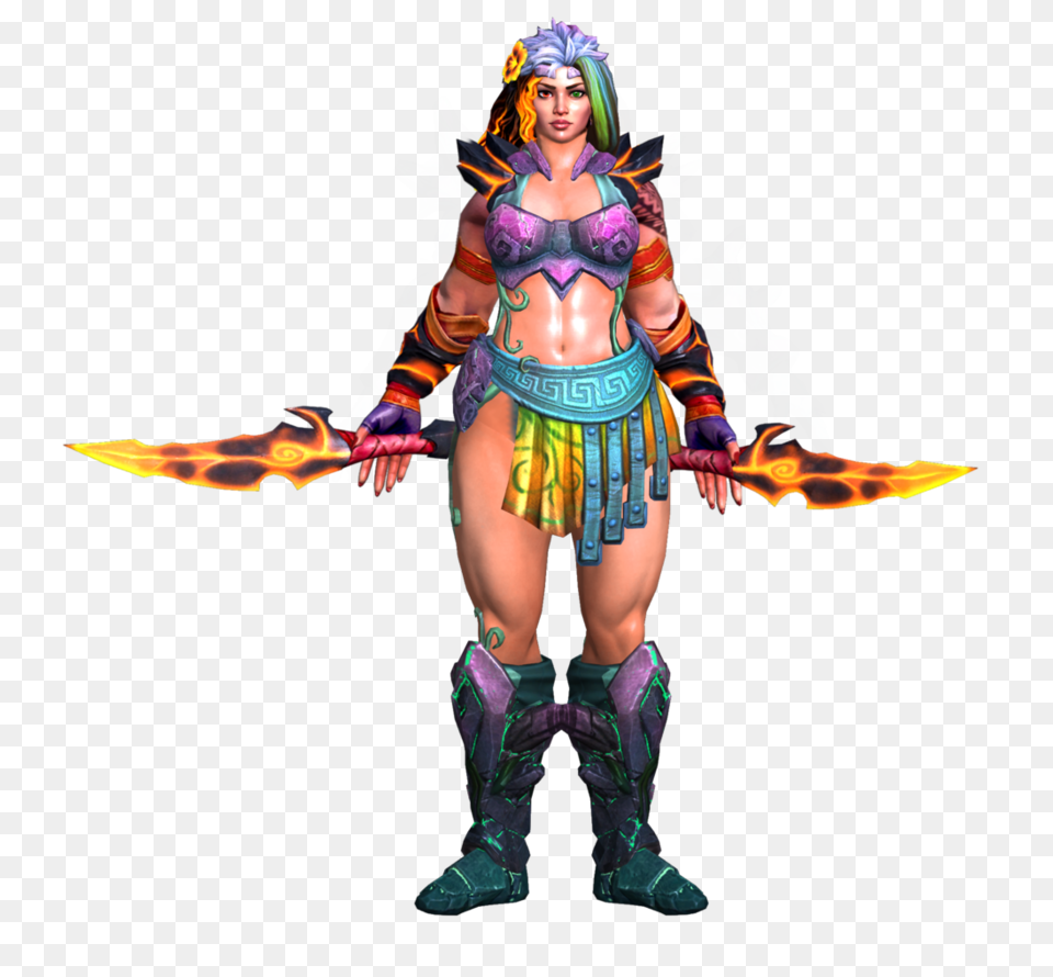 Pele And Terra Fused Smite, Clothing, Costume, Person, Adult Free Transparent Png
