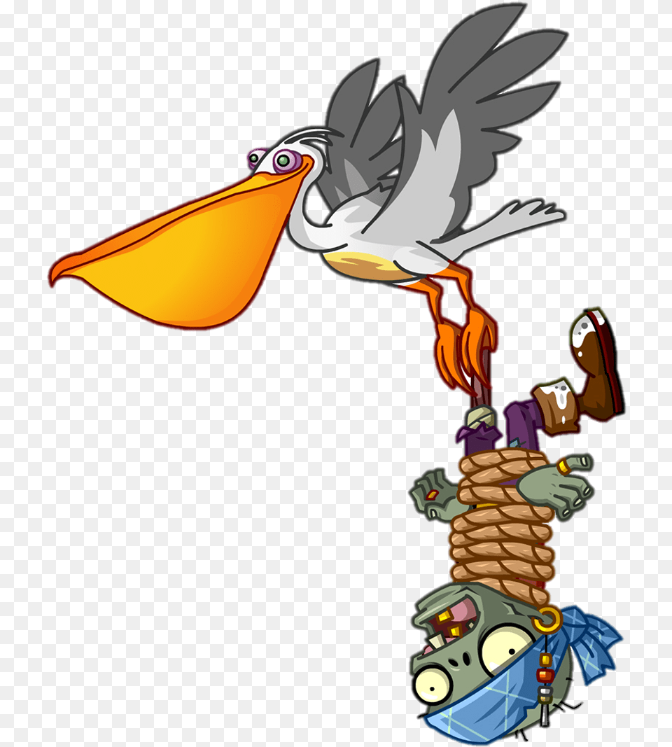 Pelican Clipart Seagull Plants Vs Zombies 2 Seagull Zombie, Cartoon, Animal, Bird Png Image
