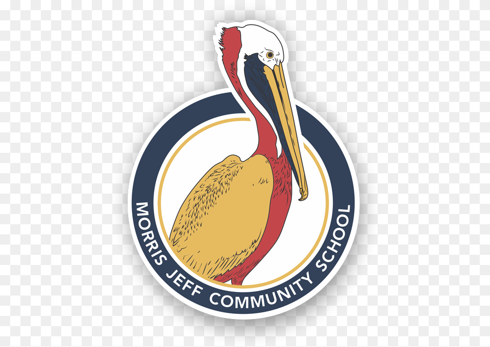 Pelican Morris Jeff Community School Logo, Animal, Bird, Waterfowl, Beak Free Transparent Png