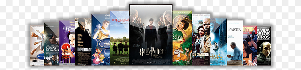 Peliculas High Definition Video, Advertisement, Poster, Person, Book Free Png Download