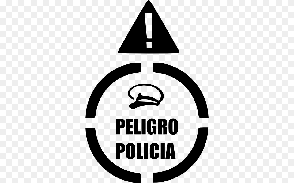 Peligro Policia Clip Art, Sign, Symbol, Stencil, Ammunition Png Image