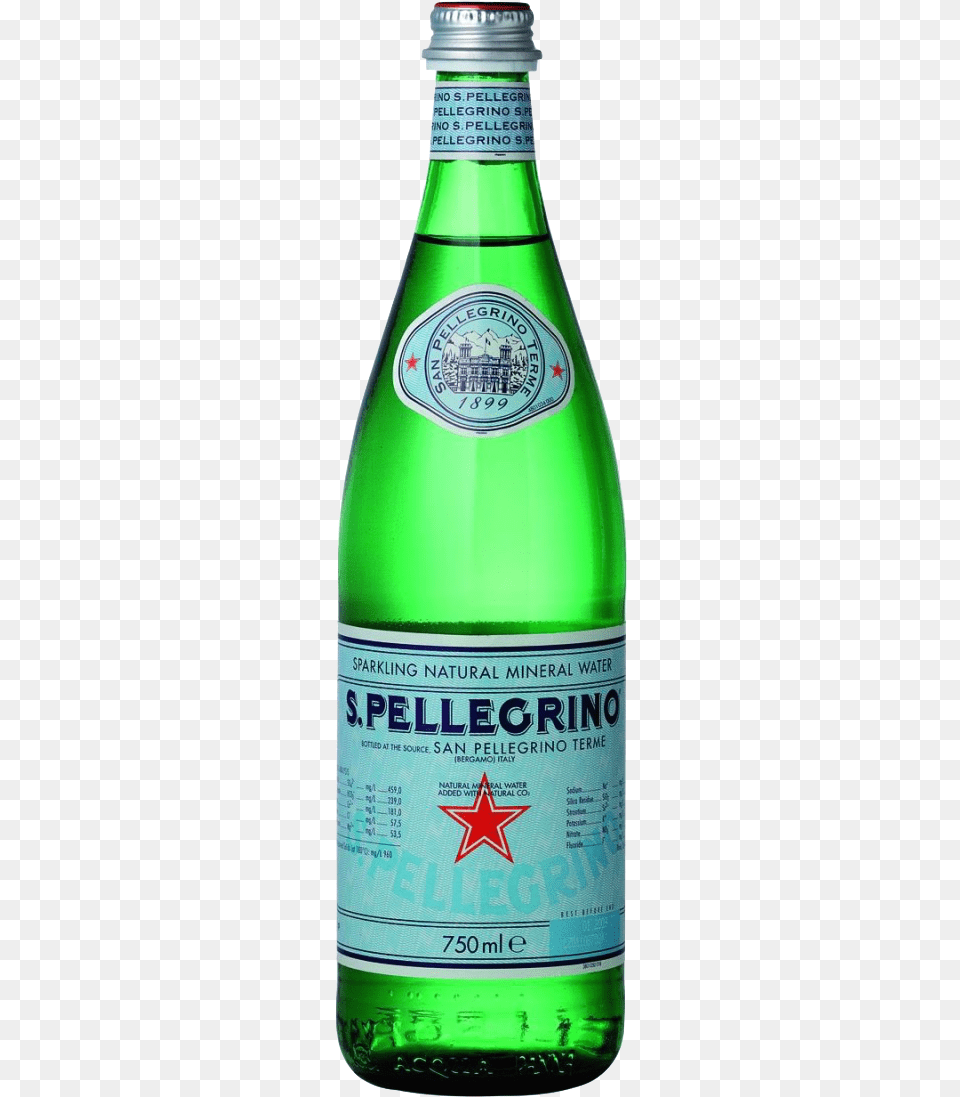 Pellegrino Mineral Water In Aglass Bottle With Paper Nz Lifestyle San Pellegrino Sparkling Water, Alcohol, Beer, Beverage, Liquor Free Png Download