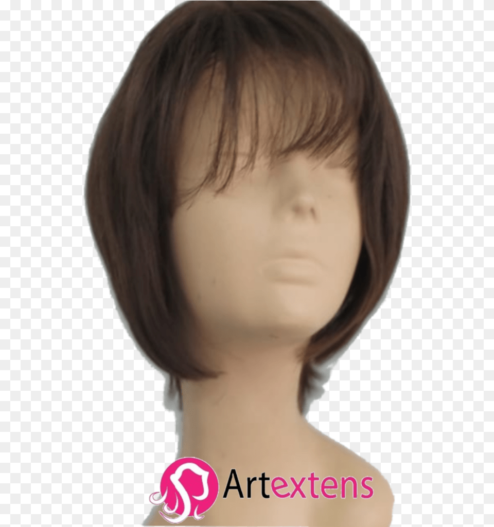 Peluca Econmica 20 Cm Largo Con Fleco Lace Wig, Face, Head, Person, Photography Free Png