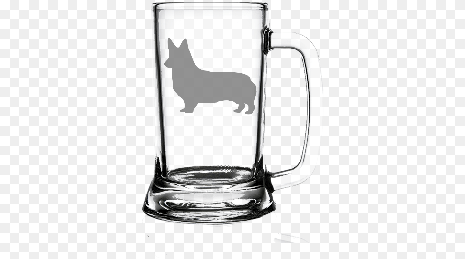 Pembroke Welsh Corgi Dog 16oz Beer Mug Glass, Cup, Stein, Beverage, Alcohol Png