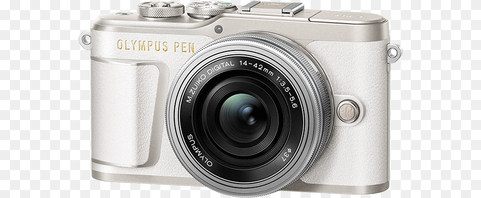 Pen 9 White Front Olympus Pen E, Camera, Digital Camera, Electronics Png