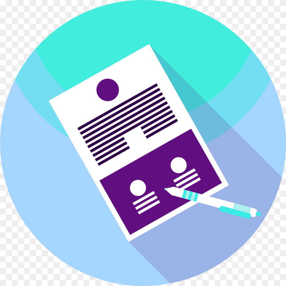 Pen And Paper Icon Download Circle, Disk Free Png