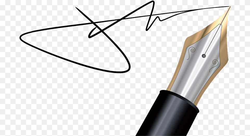Pen Clipart Signature Pen Pen And Signature, Bow, Weapon, Fountain Pen, Text Png
