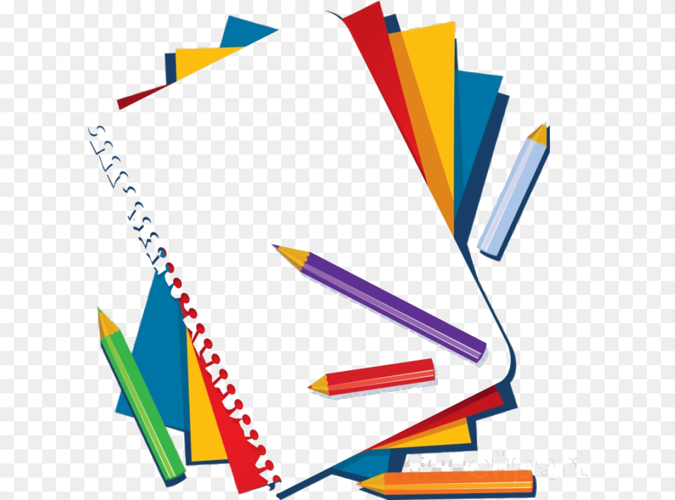 Pencil And Paper Rentre Scolaire Clipart Notebook Clip Book And Pencil Clipart Free Png Download
