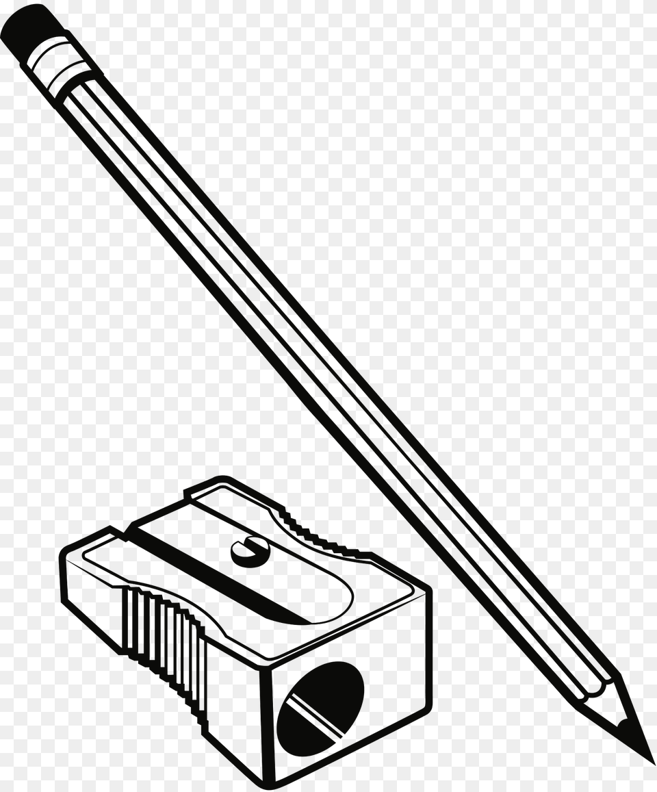 Pencil And Sharpener Black And White Clipart, Smoke Pipe Free Transparent Png