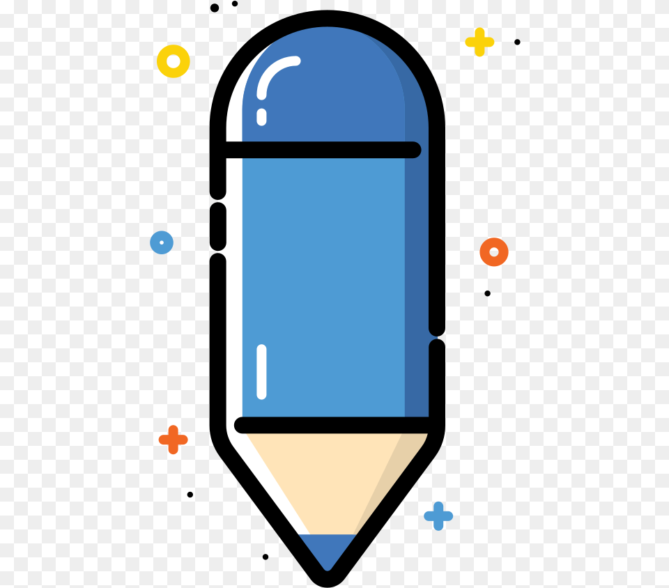 Pencil Blue Icon School Icons Vectors Free Png