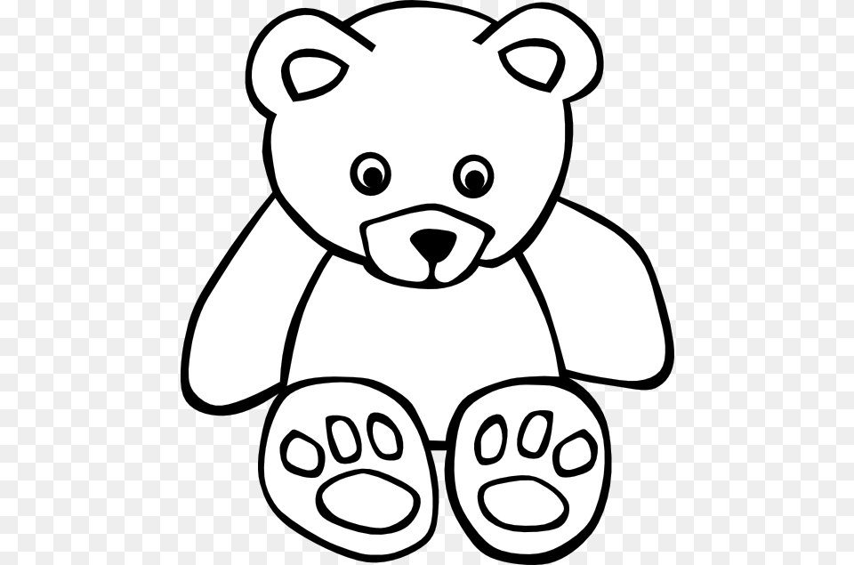 Pencil Clipart Black And White Horizontal Teddy Bear, Toy, Face, Head Free Png