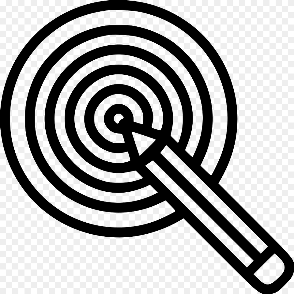 Pencil Dart Board Idea Goal Target Bullseye Icon, Spiral, Coil, Appliance, Blow Dryer Png Image