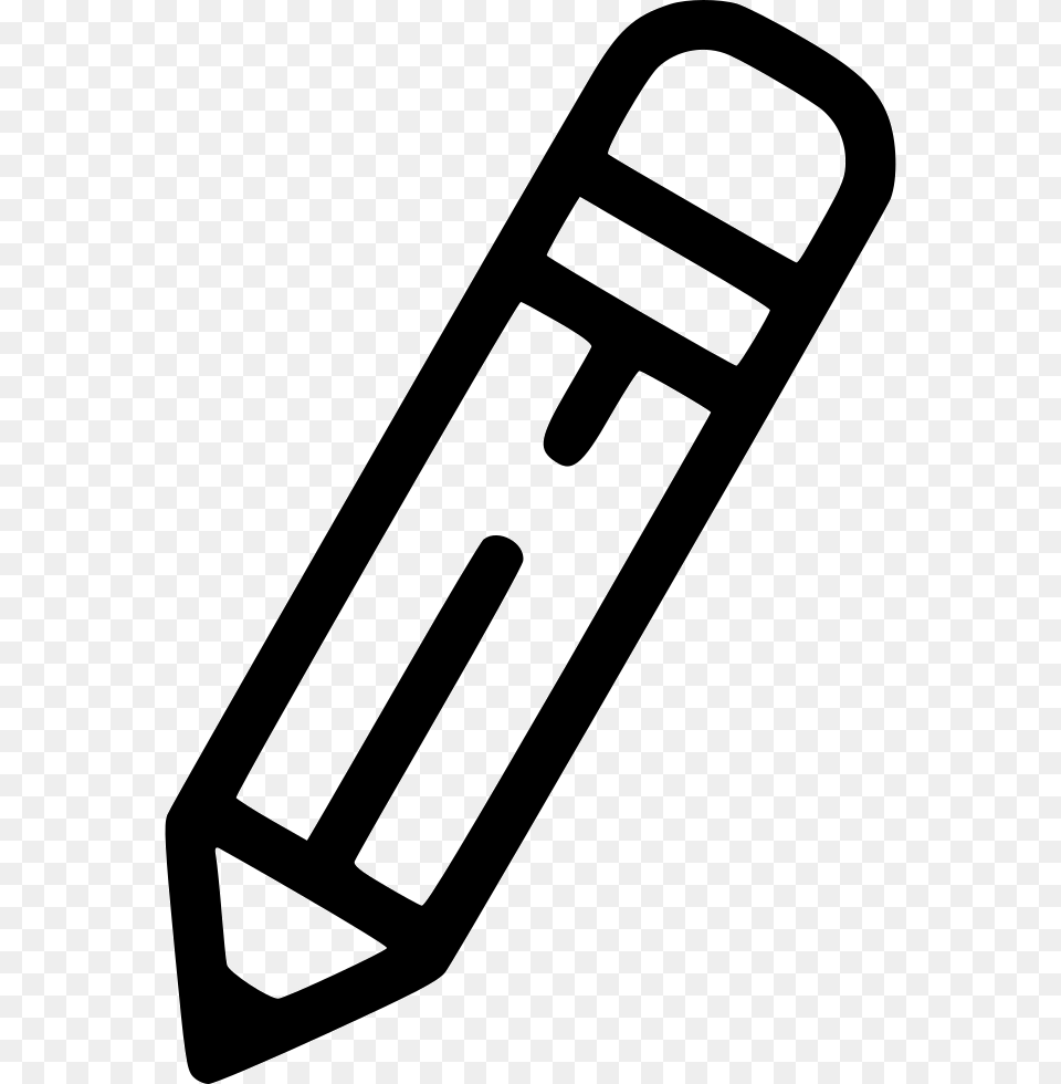 Pencil Edit Draw Design Eraser Pencil Icon Transparent, Crayon, Smoke Pipe Free Png Download