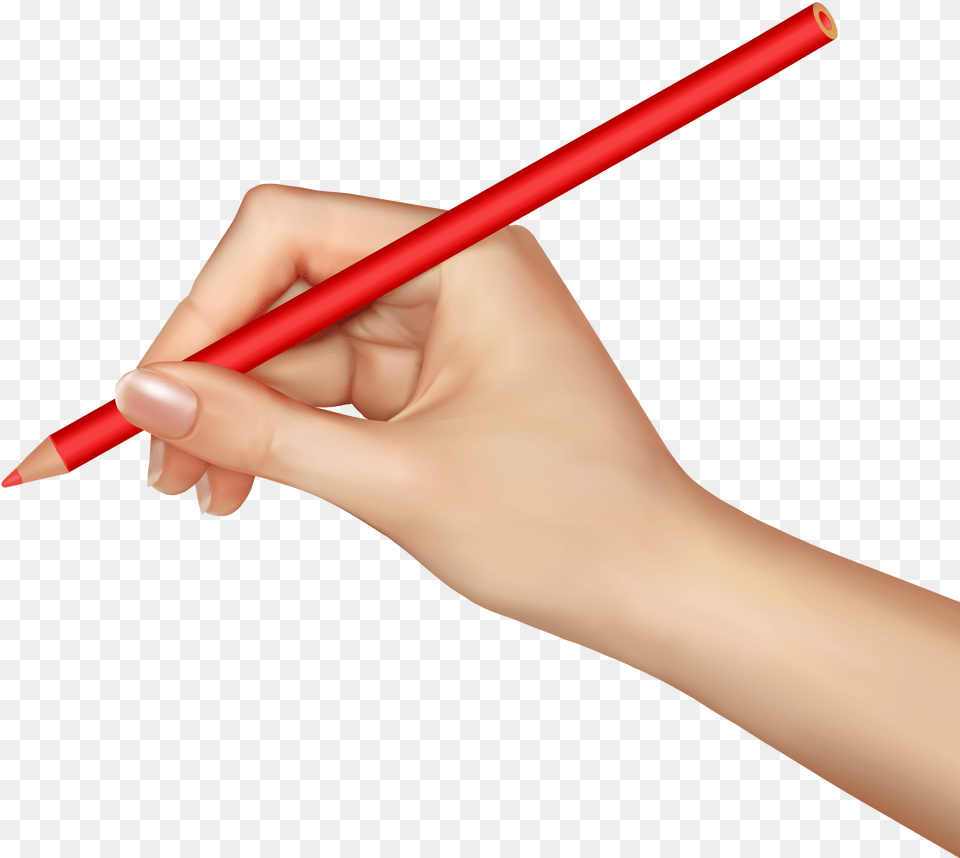 Pencil In Hand Clipart Hand Holding Pencil, Pen, Body Part, Person Png