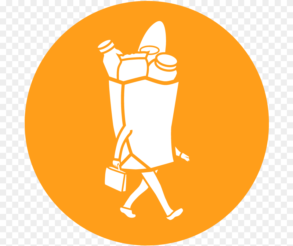 Pencil Logo Design Call Icon Orange, Bag, Person Free Png Download
