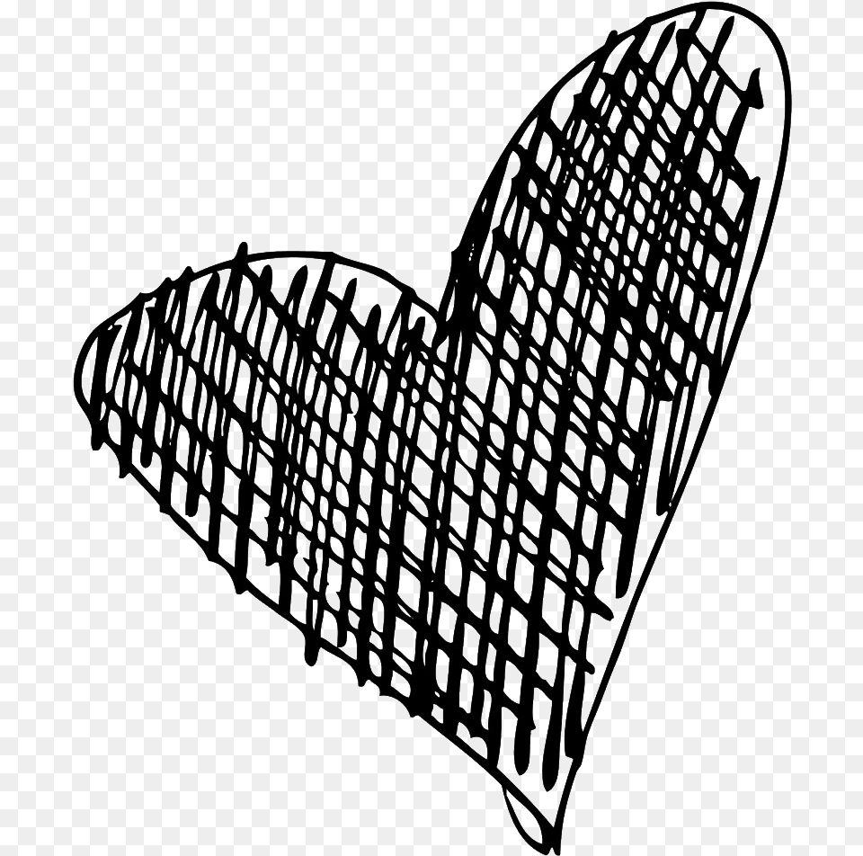 Pencil Scribble Transparent Scribble Heart, Clothing, Cushion, Hat, Home Decor Free Png