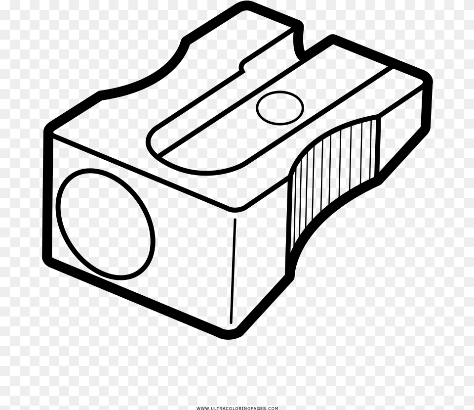 Pencil Sharpener Coloring, Gray Free Transparent Png