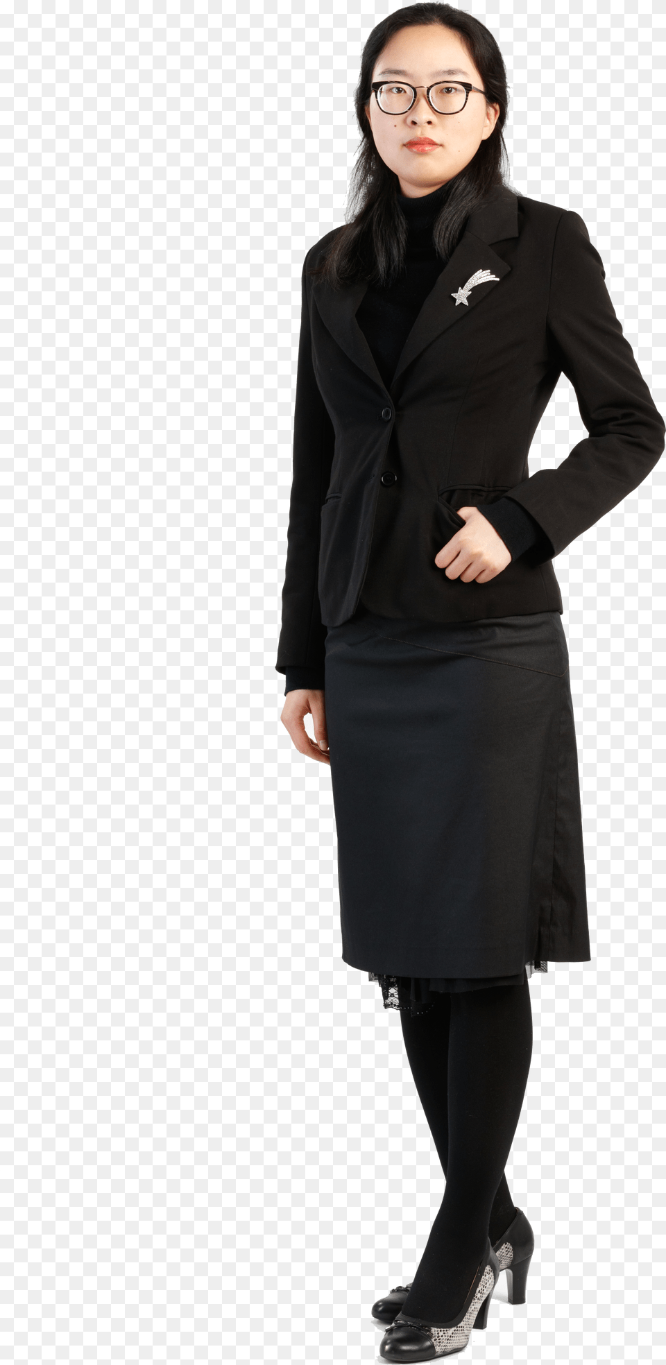 Pencil Skirt, Woman, Person, Long Sleeve, Jacket Png