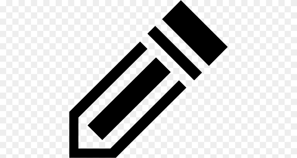 Pencil Striped Diagonal Symbol For Interface Writing Tool, Stencil Free Transparent Png