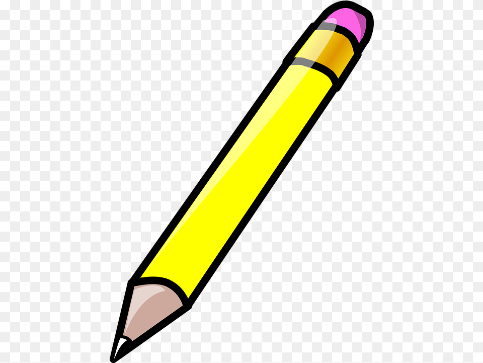 Pencil Clipart Download Orange Pencil Clipart, Rocket, Weapon Free Transparent Png