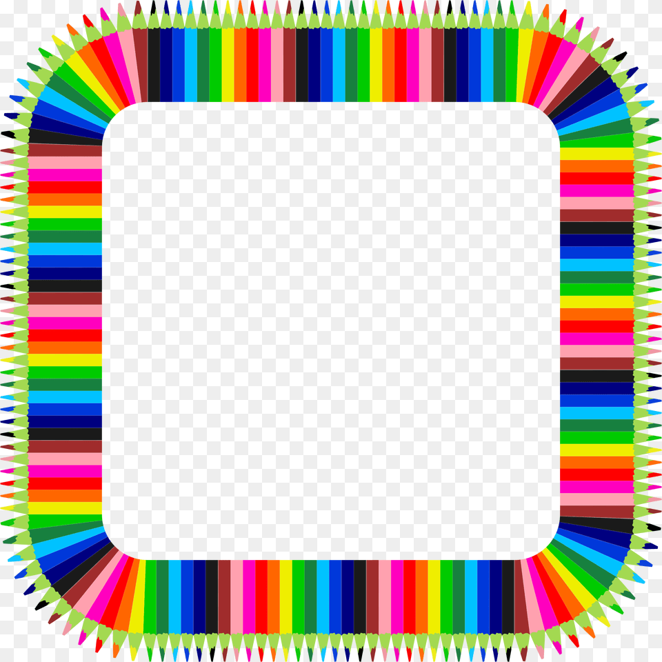 Pencils Big Image Colorful Picture Frame Clipart, Pattern, Art Png