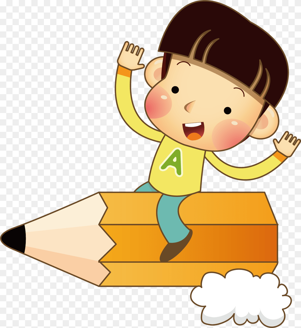 Pencils Drawing Boy Boy Sitting In A Pencil Png Image