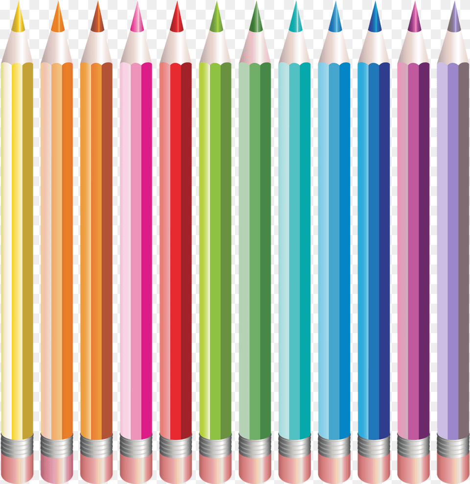 Pencils Set Clipart Background Art Colored Pencils, Pencil Png