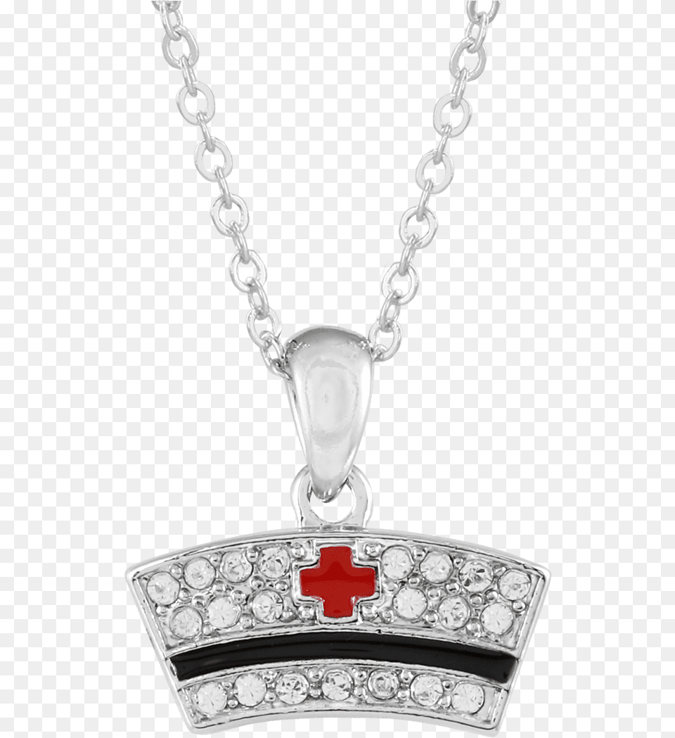 Pendant Nurse Hat Crystal Dog Bone Diamond White Gold Necklace, Accessories, Jewelry Free Transparent Png