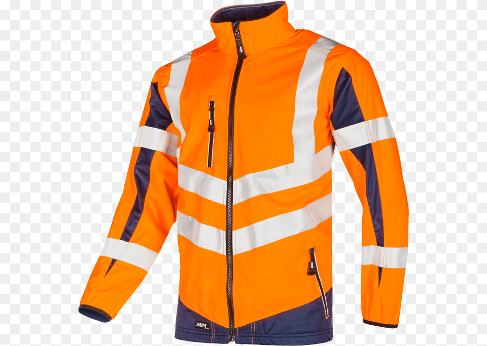 Pendi Hi Vis Orangenavy Zipper, Clothing, Coat, Jacket, Hoodie Free Png Download