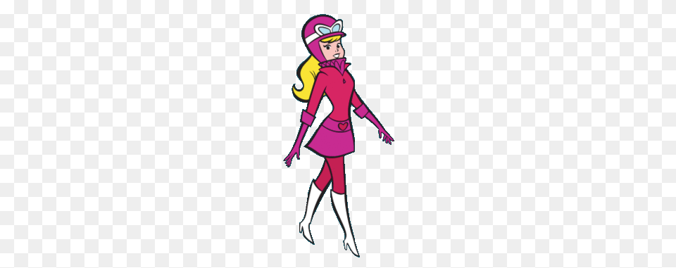 Penelope Pitstop Walking, Cartoon, Purple, Book, Comics Free Transparent Png