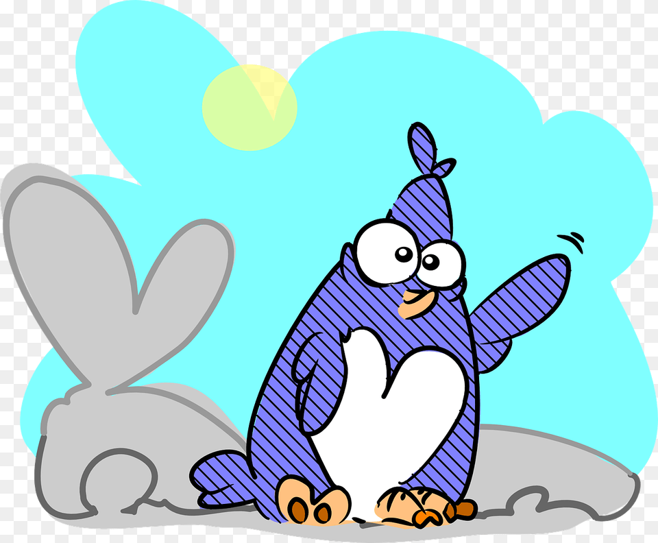 Penguin, Cartoon, Animal, Bear, Mammal Png Image