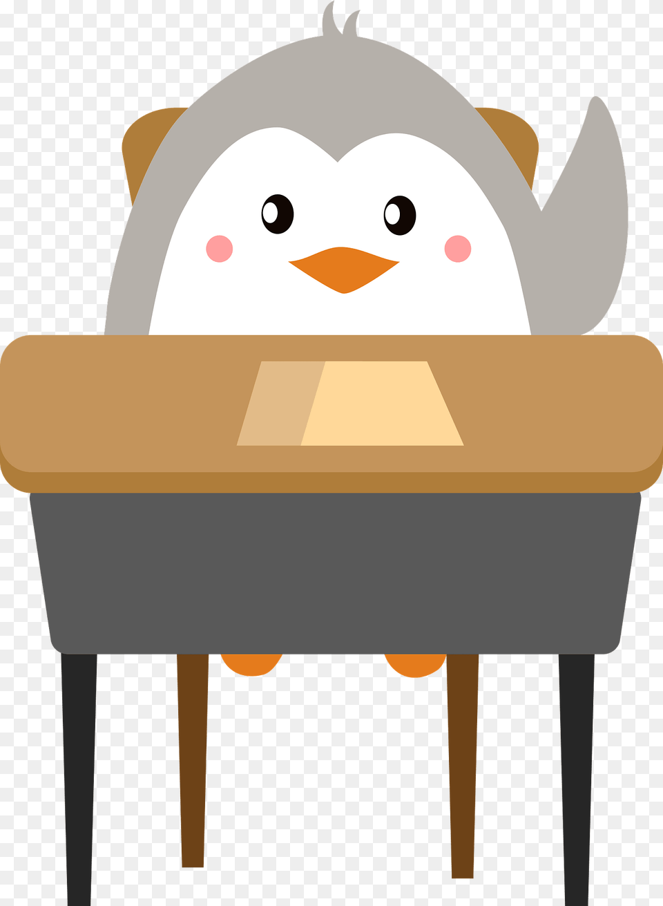 Penguin, Desk, Table, Furniture, Dining Table Free Png
