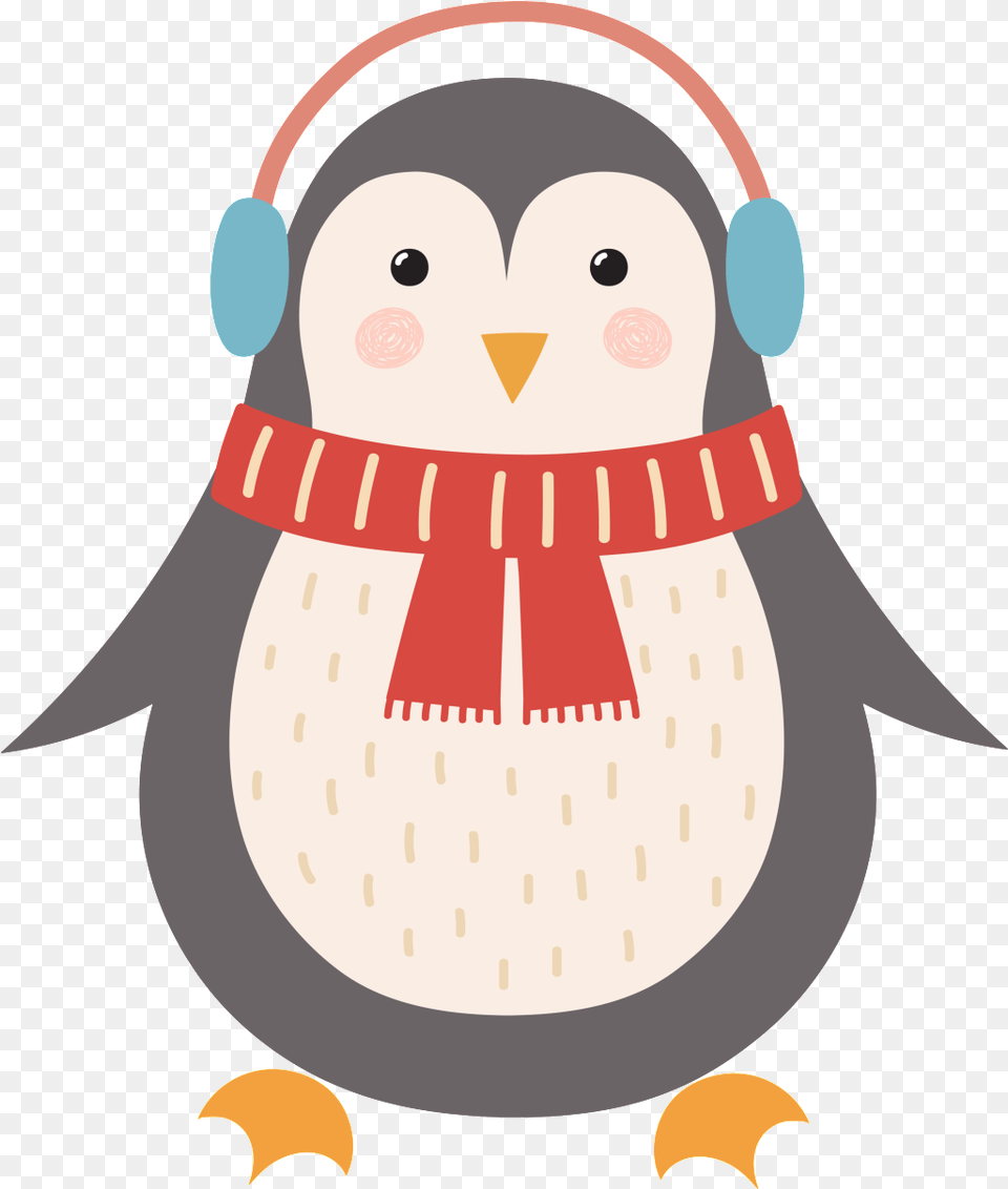 Penguin Christmas Cartoon Transparent Throw Pillow, Nature, Outdoors, Snow, Snowman Png Image
