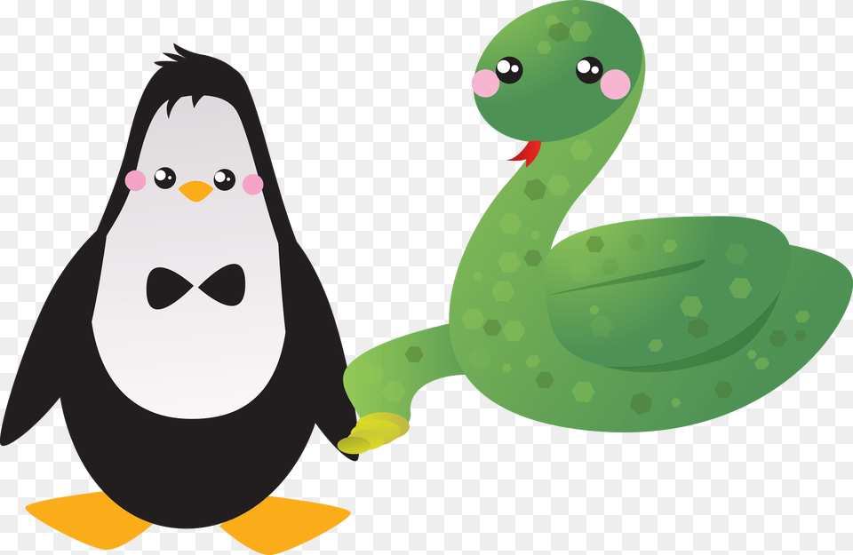 Penguin Clip Art Cartoon Background Snake, Animal, Bird, Reptile, Head Free Png Download