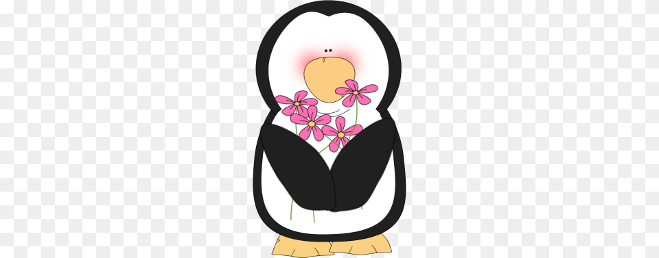 Penguin Clipart Flower, Plant, Cartoon, Petal Free Transparent Png