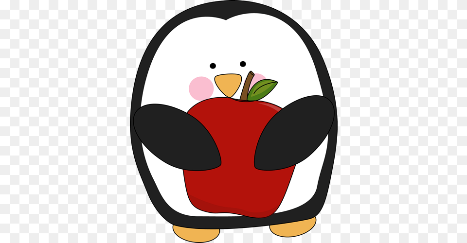 Penguin Clipart Spring, Apple, Food, Fruit, Plant Png